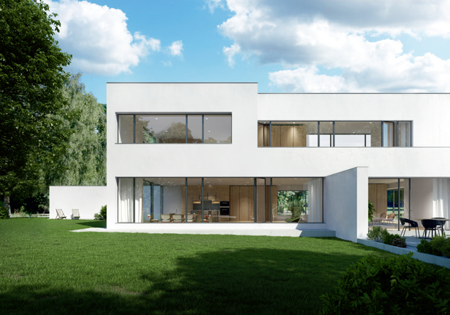 Schüco AWS 90 SI+の設置イメージ